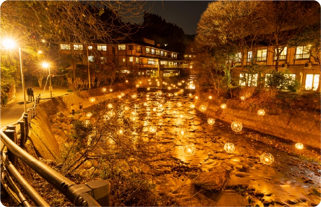 黒川温泉の湯あかり